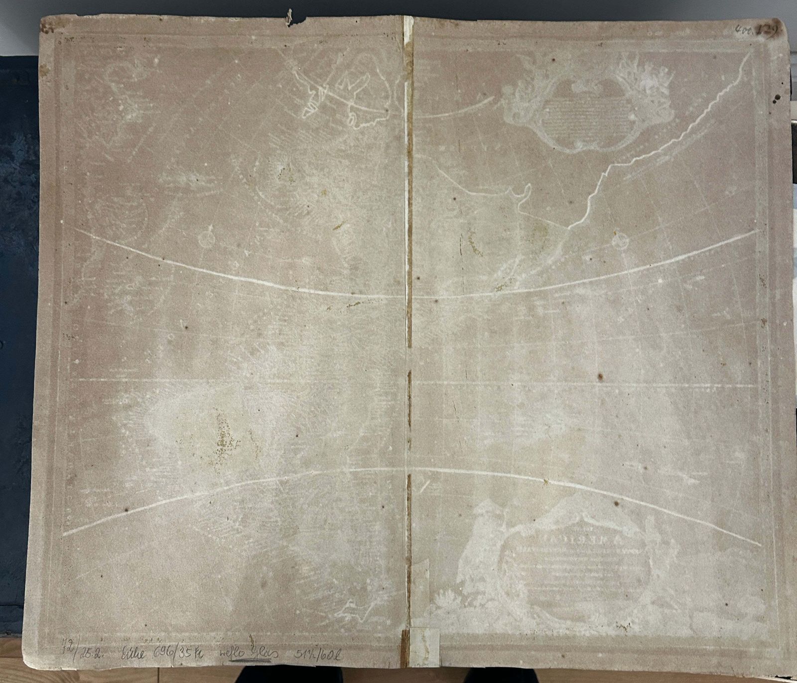 photo furniture 1716 Homann Map Of America   Hand Coloured