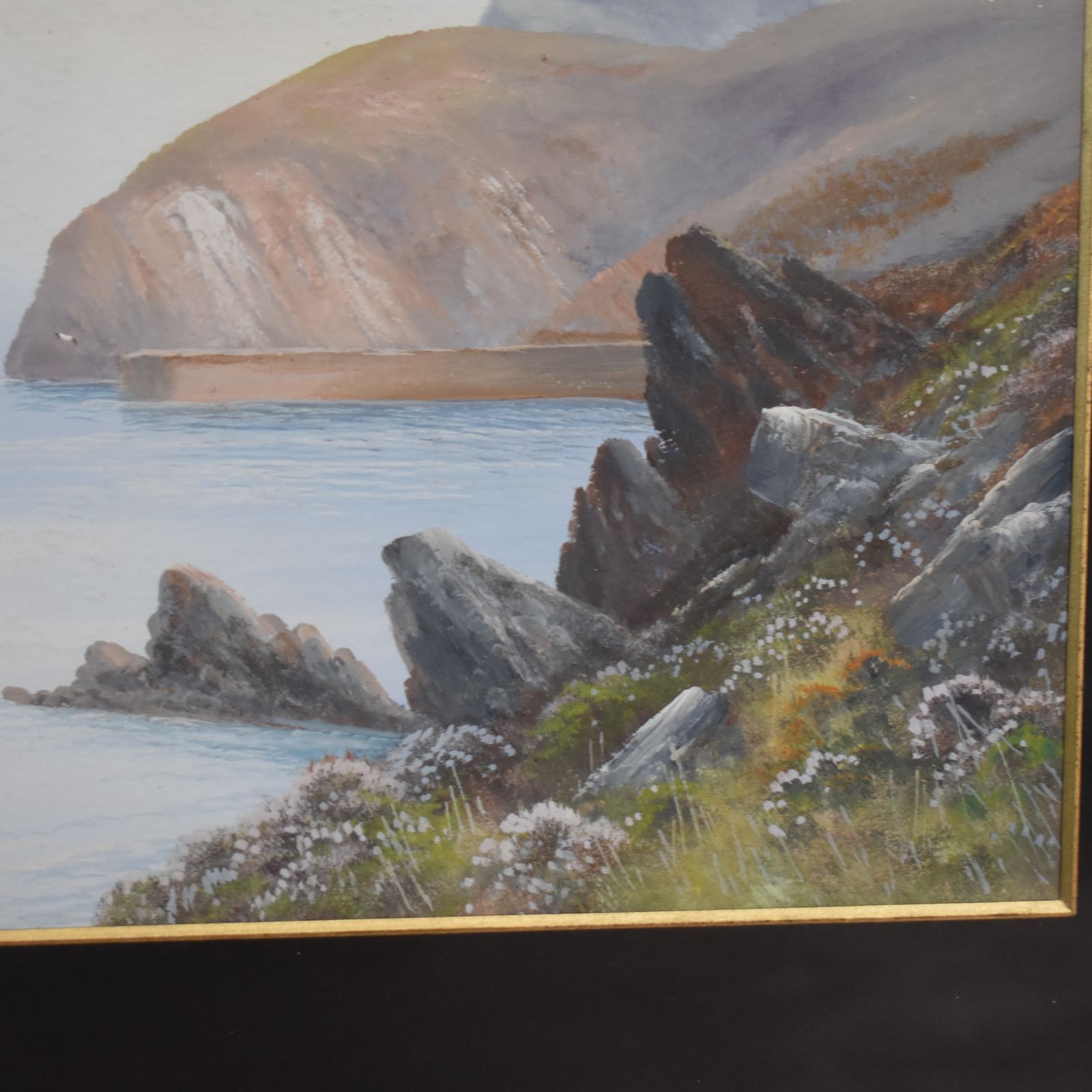 Antique Reginald Daniel Sherrin J Whiteley Seacape Watercolour Painting photo for sale