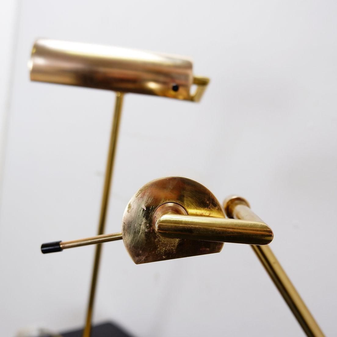 photo furniture Pair Of Vintage Brass Articulated Desk Lamps   Stéphane Davidts, Belgium
