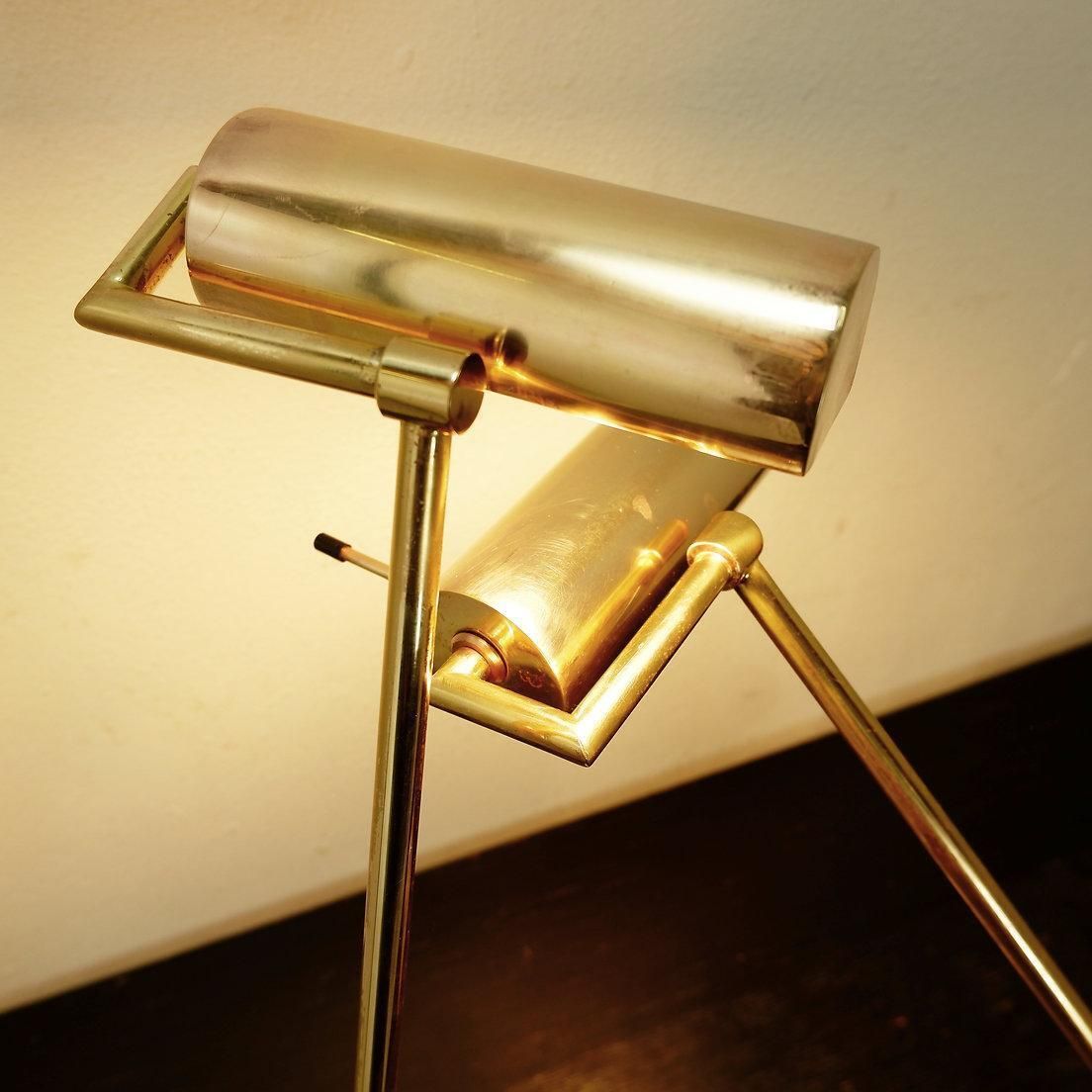 photo buy Pair Of Vintage Brass Articulated Desk Lamps   Stéphane Davidts, Belgium
