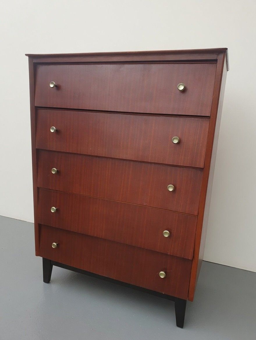 A Mid Century Teak Chest Of Drawers photo furniture