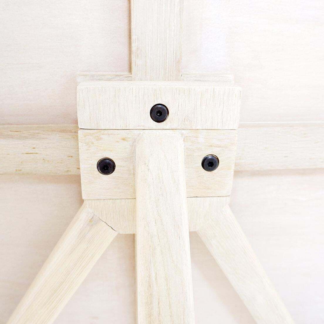 Round Tripod Floor Mirror In Whitewashed Wood: ø 85cm H: 114cm photo Lighting