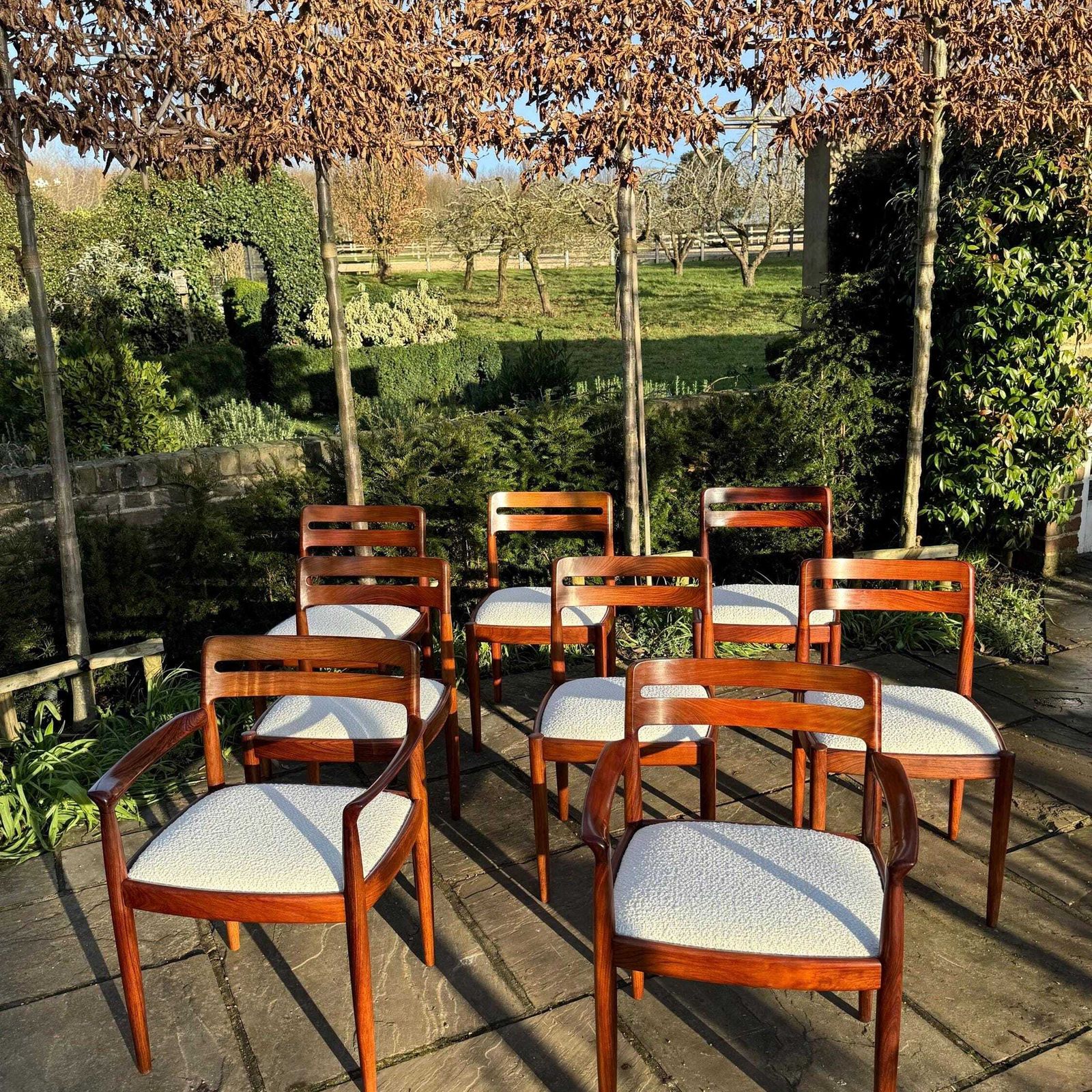 photo vintage Mid Century Danish Rosewood Dining Chairs By H W Klein For Bramin Danish 1960