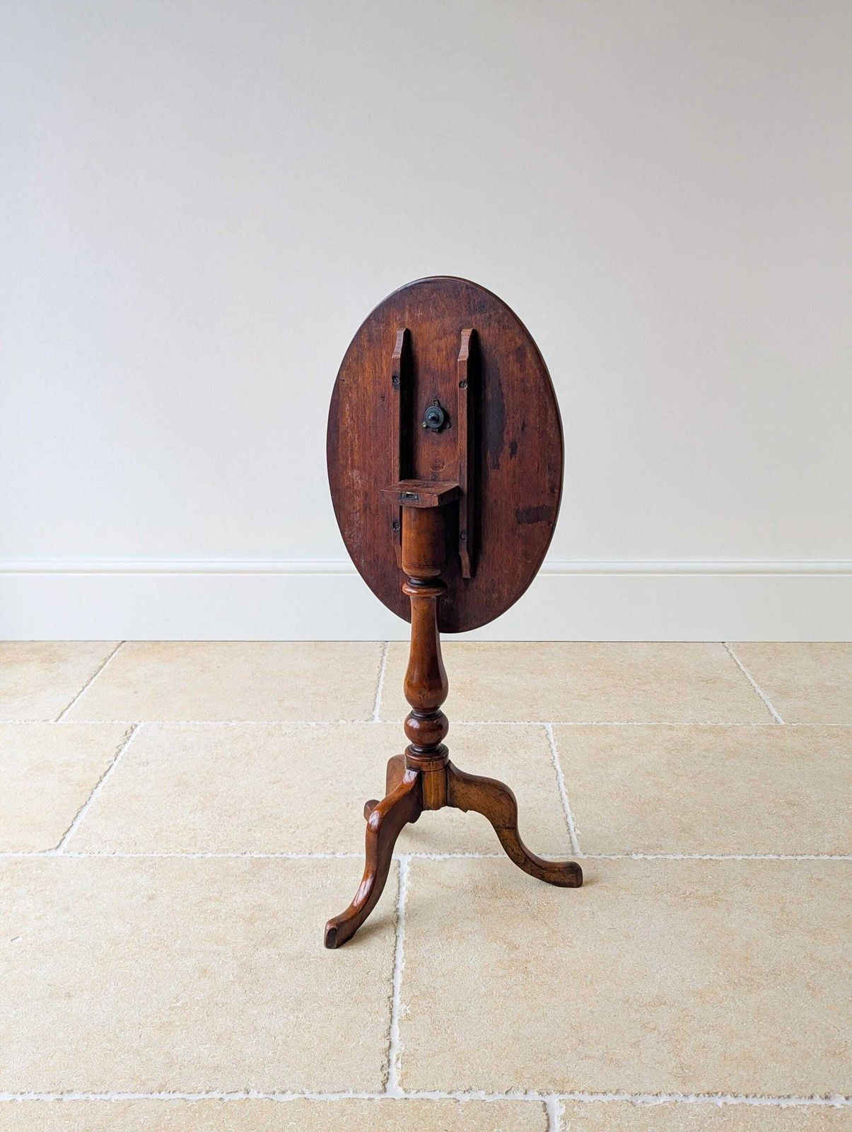 Antique Georgian Mahogany Oval Tilt Top Tripod Wine Table C.1820 photo Furniture