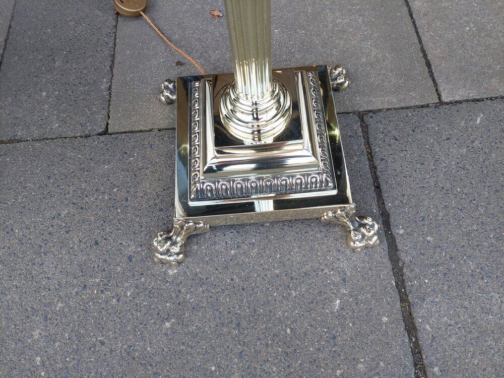 Victorian Neoclassical Brass Lamp Standard photo Lighting