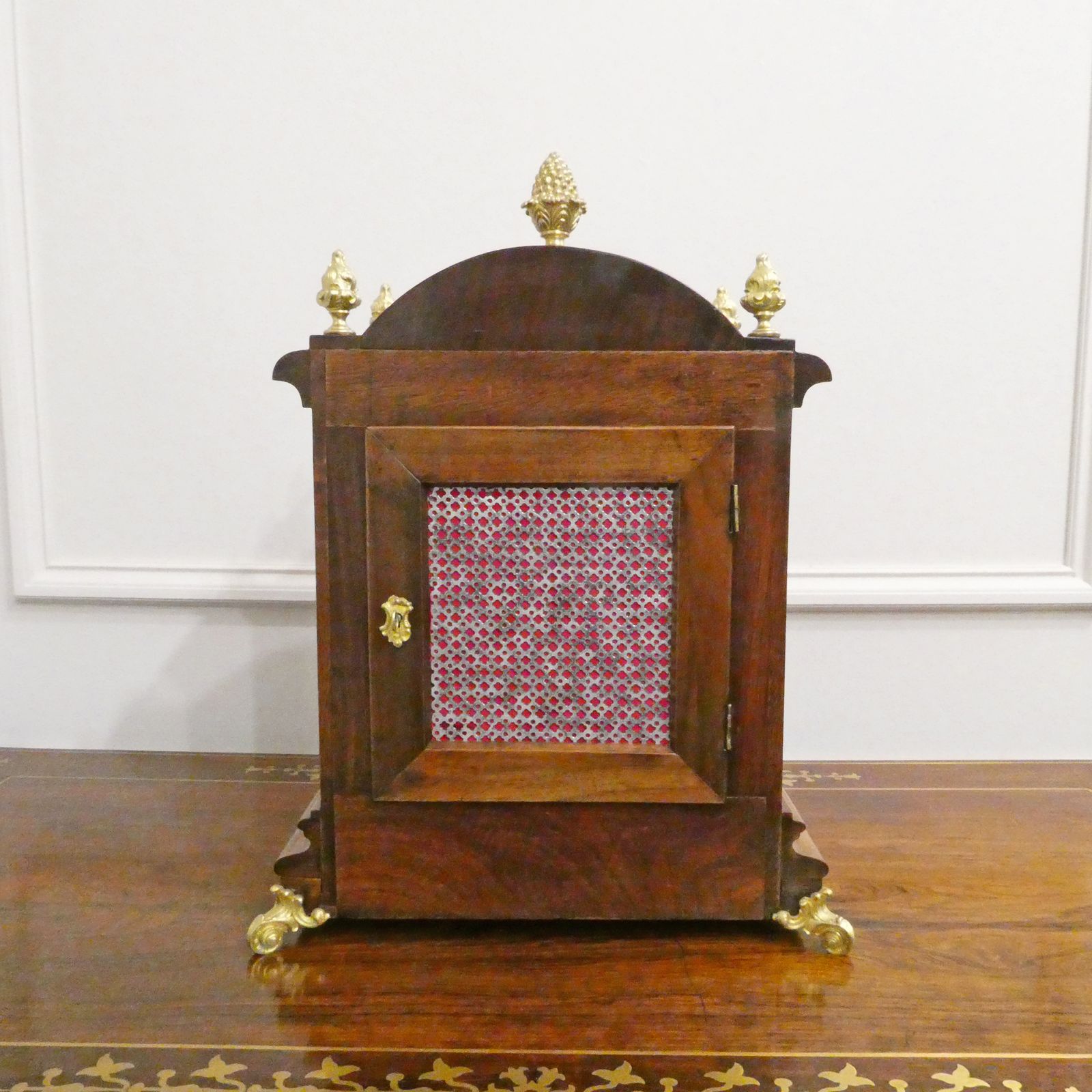 photo for sale German 19th Century Walnut Ting Tang Striking Bracket Clock By Schneckenburger
