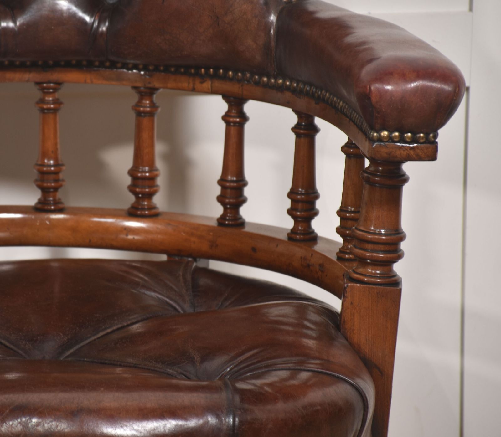 Late 19th Century Walnut Framed Revolving Desk Chair photo buy