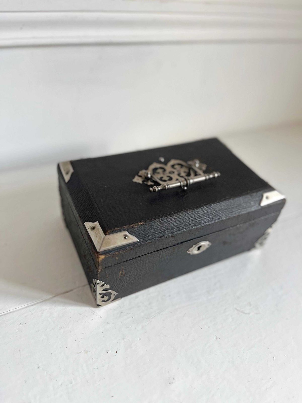 Boîte à bijoux d'époque française, soie capitonnée, ère victorienne photo furniture