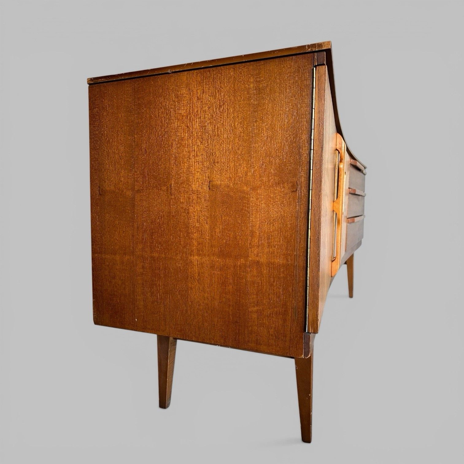 Beautility Teak Sideboard Mid Century Bow Front photo buy