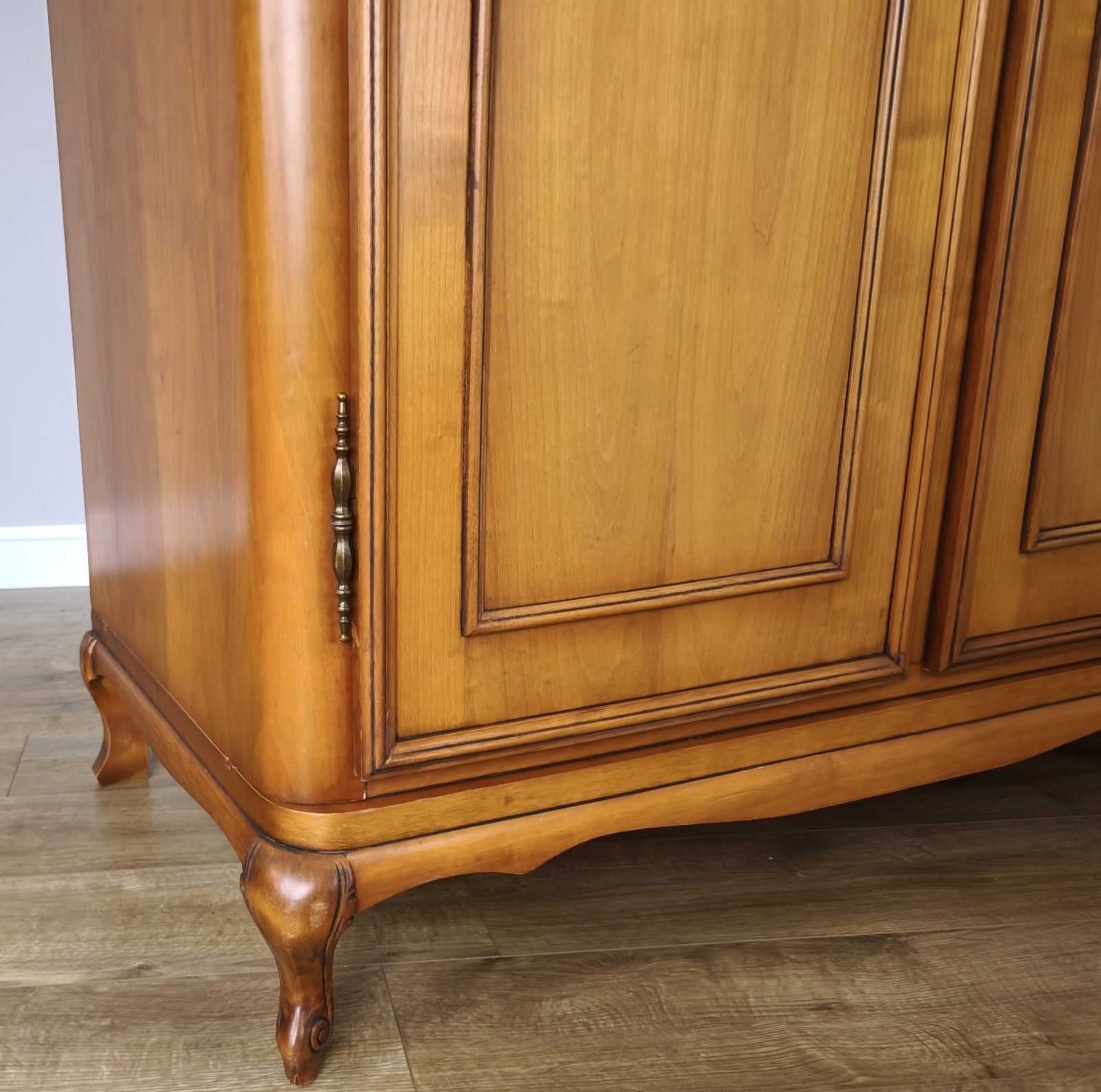 Wardrobe Vintage French Louis XVI Style Five Door Carved Armoire Lot 4990 photo vintage