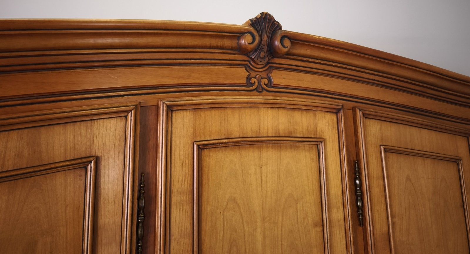 Furniture Wardrobe Vintage French Louis XVI Style Five Door Carved Armoire Lot 4990 photo
