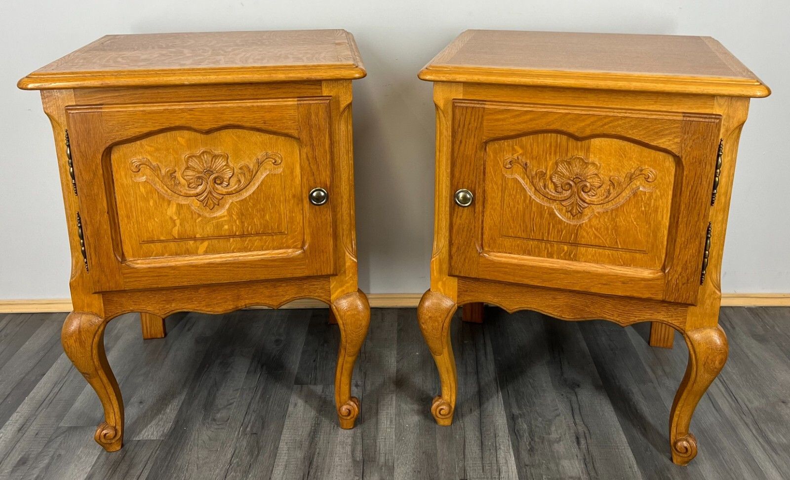 Pair Of Bedside Tables Vintage French Louis XVI Style Cabinets Storage Lot 2869 photo furniture