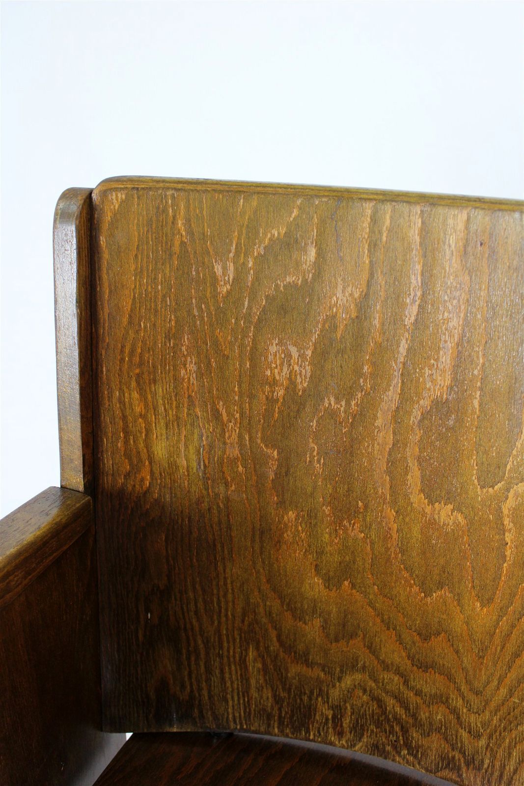 Vintage Cinema Chair Ton (Thonet), 1940s Czech, Wooden Theatre Seat photo for sale