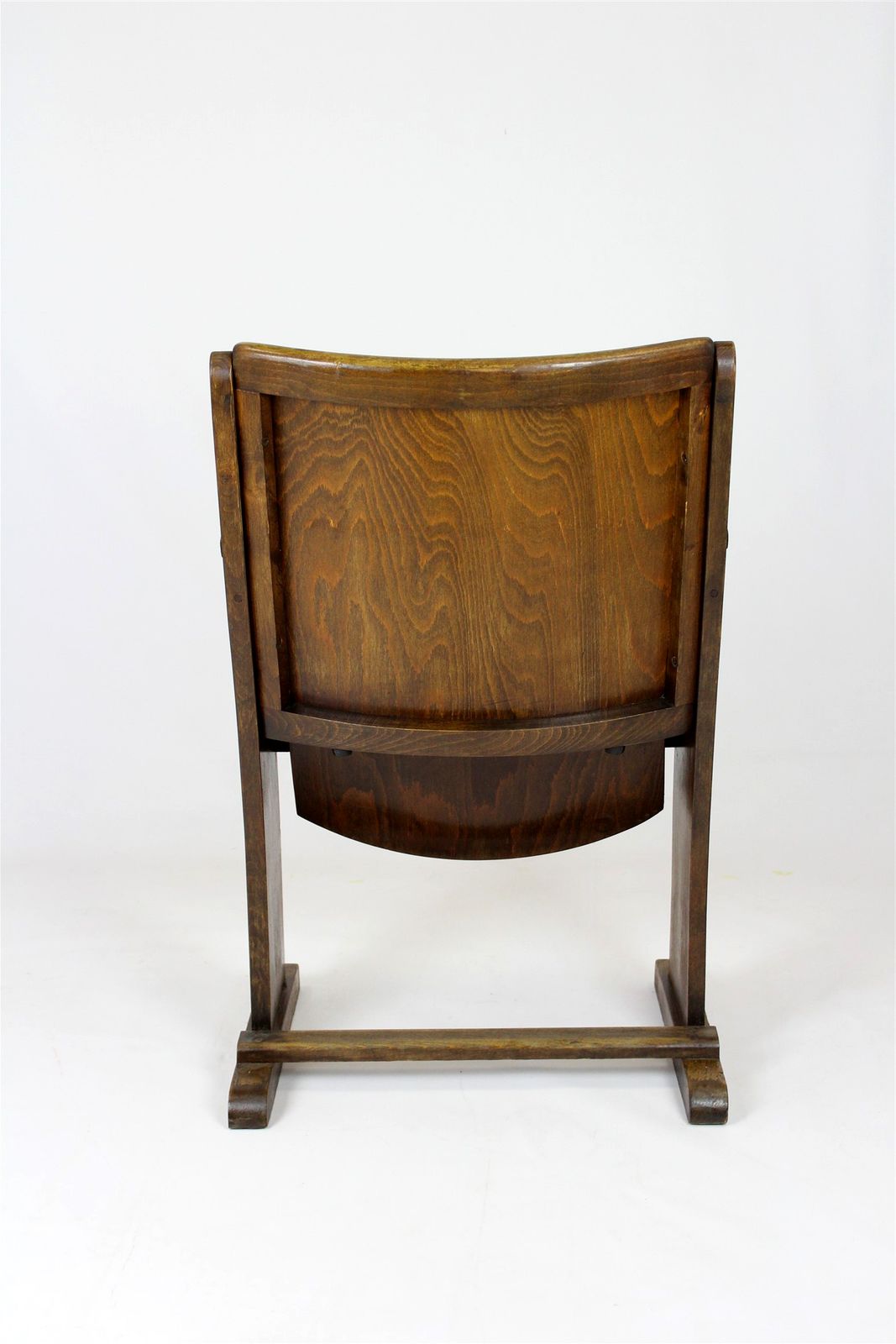 photo furniture Vintage Cinema Chair Ton (Thonet), 1940s Czech, Wooden Theatre Seat