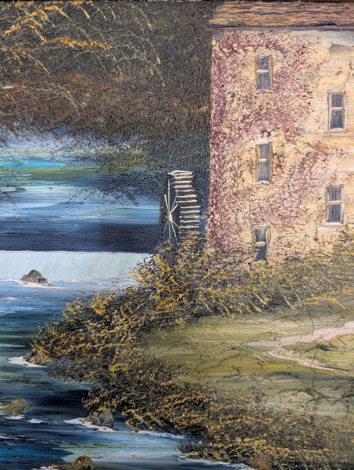 P R Freeman Rigg Mill Whitby Vintage Framed Oil Painting 1991 photo Art