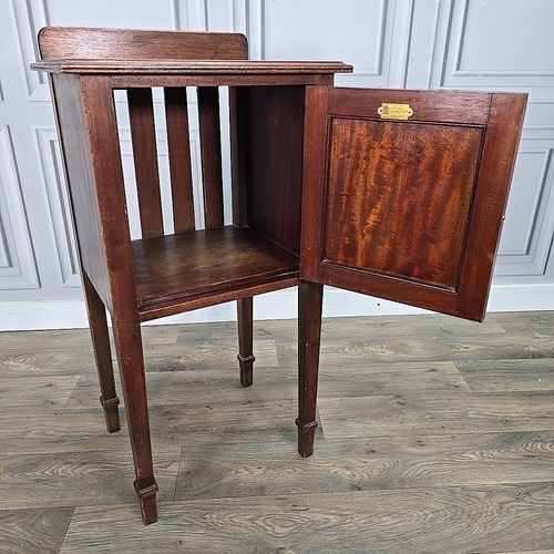 photo furniture Antique Bedside Cabinet Pot Cupboard Table Edwardian Waring & Gillows Mahogany