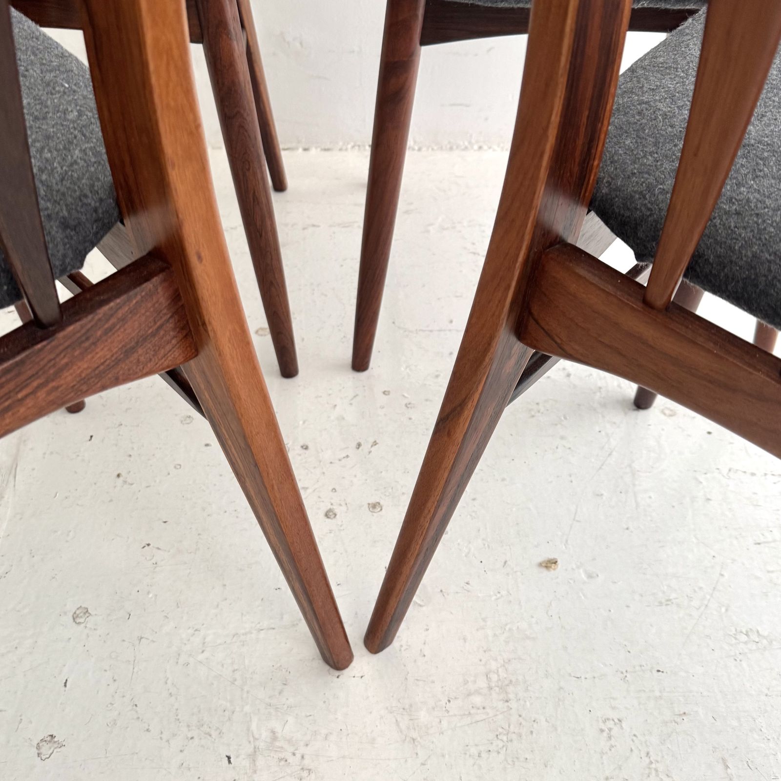 4 Amazing Retro Danish Rosewood Koefoeds Hornslet Eva Dining Chairs photo Furniture