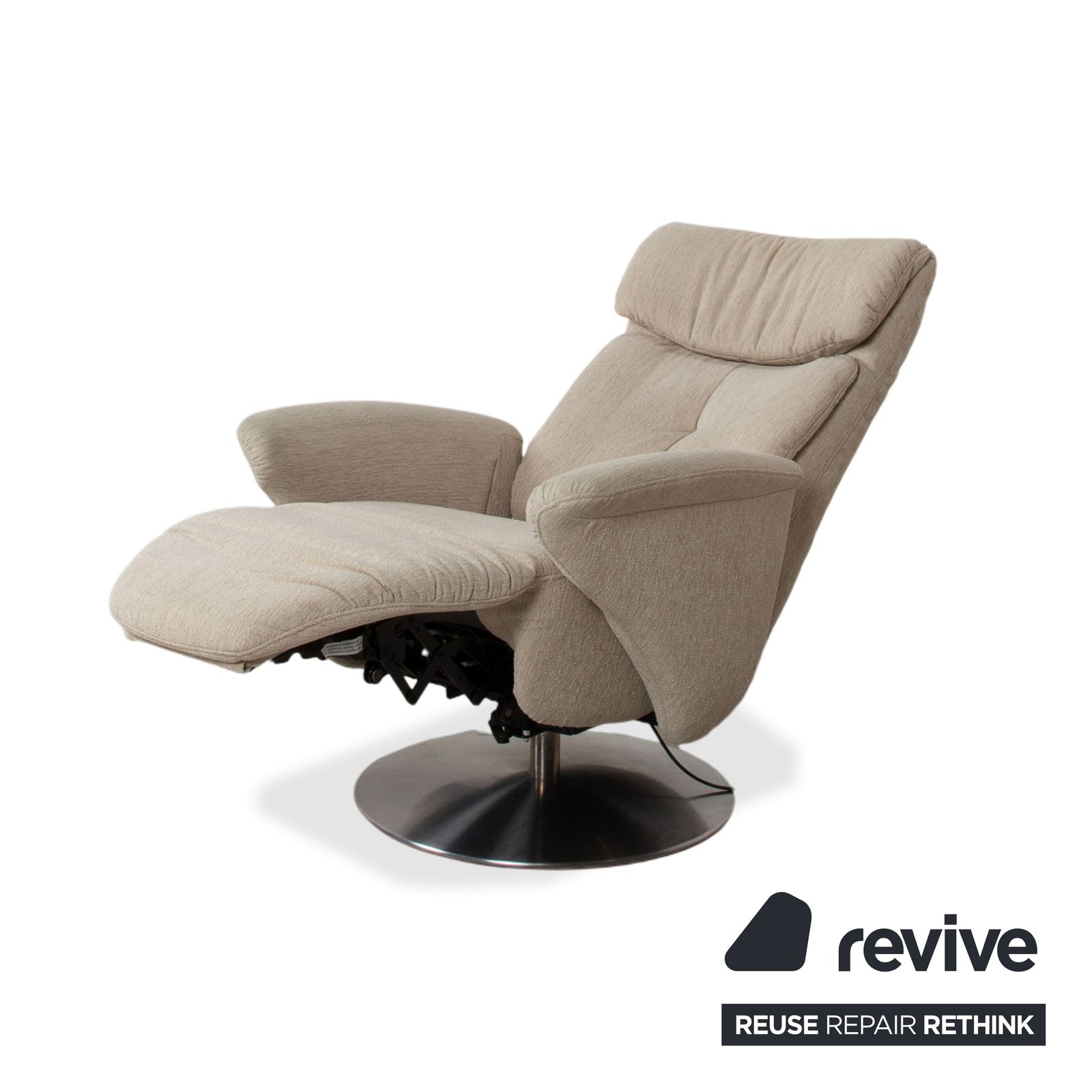 Himolla Fabric Armchair, Cream Beige, Electric Function With Lift Assist photo 1899.0