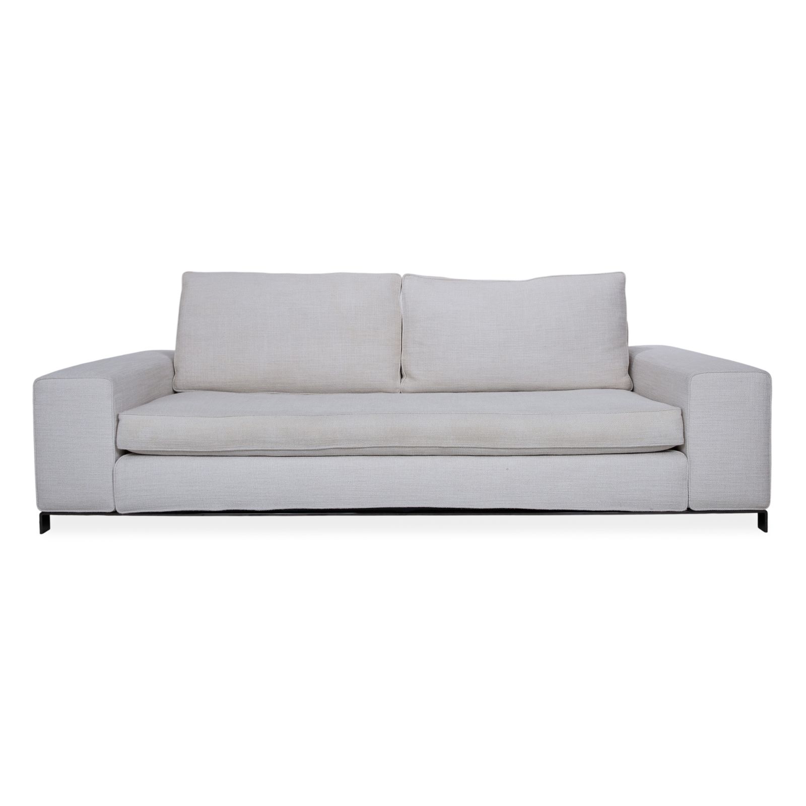 Canapé Minotti Williams 3 places en tissu, crème beige