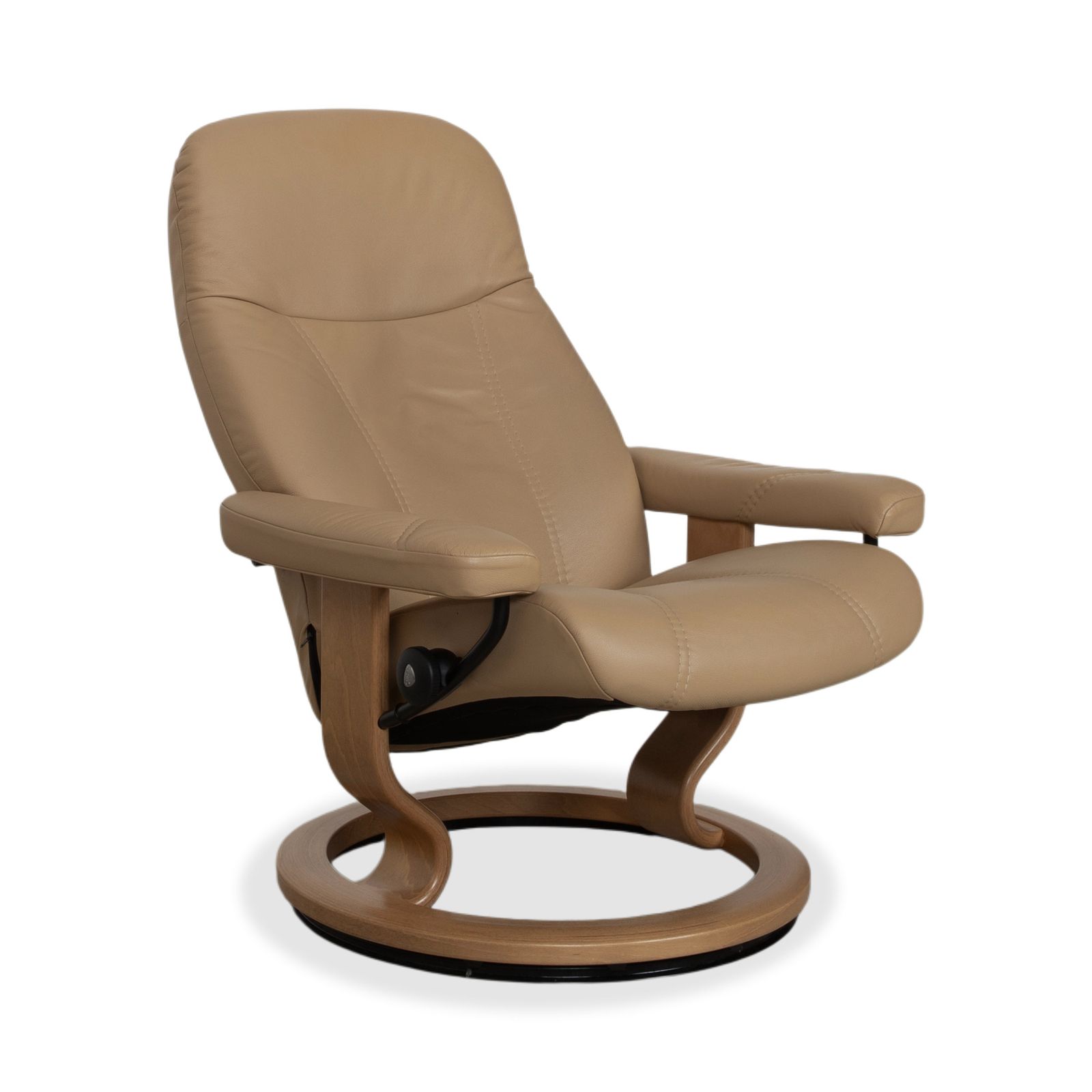 Stressless Consul Leather Armchair Set, Beige, With Manual Reclining Function photo buy