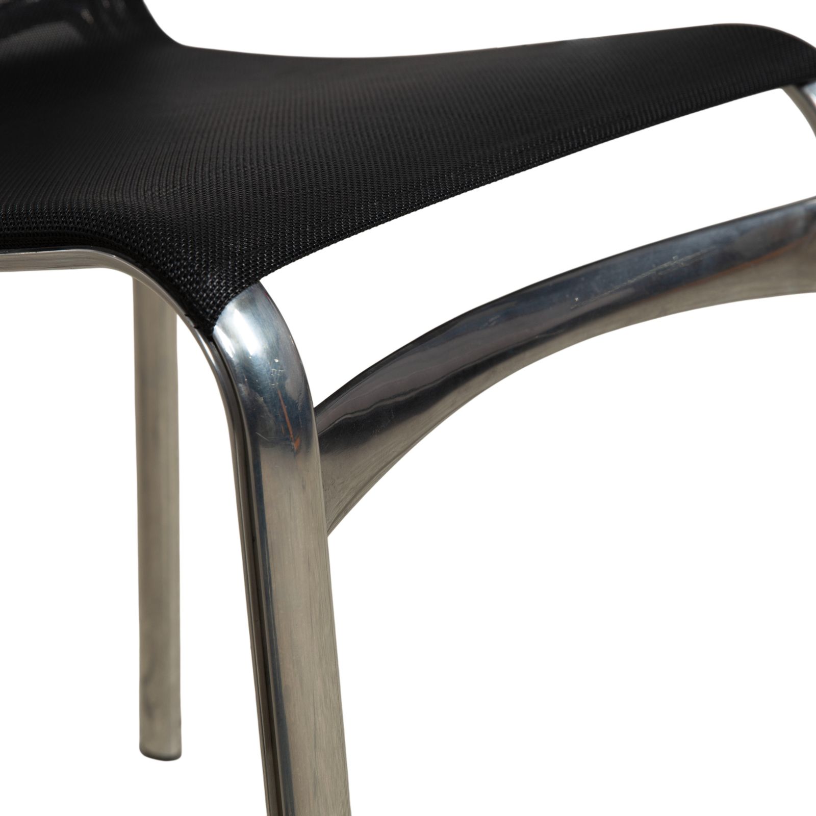 Lot de 6 chaises Alias Bigframe 44 / 440, maille, avec accoudoirs, par Alberto Meda photo vintage