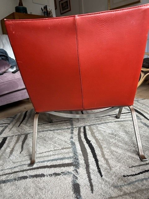 Original Poul Kjaerholm Pk22 Leather Lounge Chair For Fritz Hansen photo Furniture