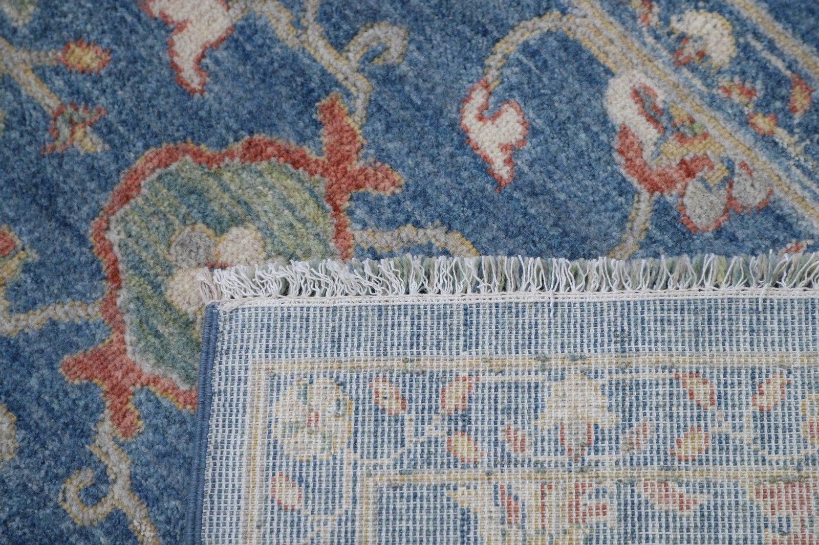 2'x8' Modern Turks Wollen Loper voor Hal, Blauwe Keukenmat, Keukenmat photo 391.0