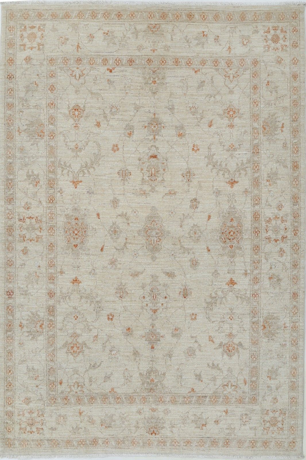 Handgeknoopt Bloemen Wollen Vloerkleed 171 x 239 cm voor Woonkamer, Slaapkamer en Eetkamer