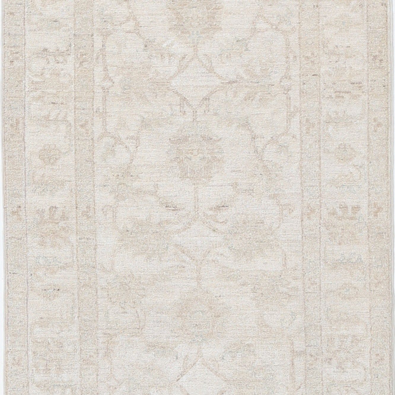 2.6x7.8 Ft Handknotted Hallway Runner Rug. Beige Corridor Rug. Wool Kitchen Rug photo buy