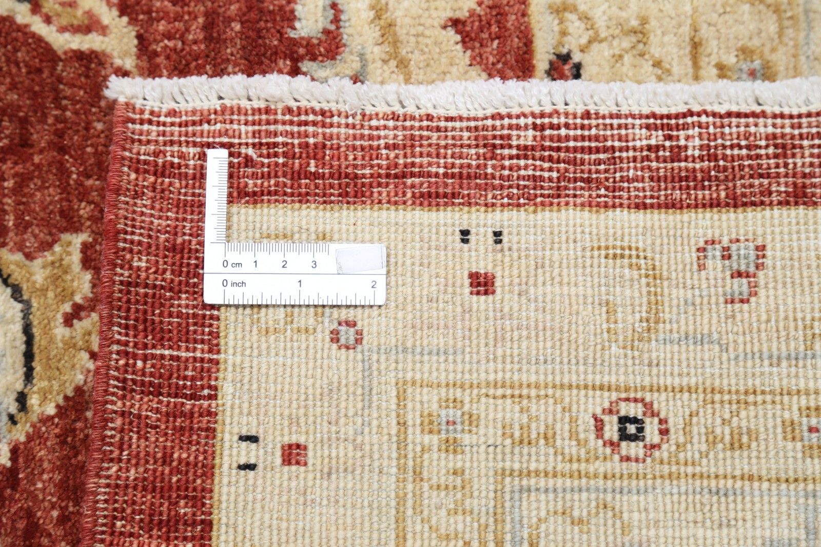 9x12.2 Ft Hand Knotted Floral Turkish Area Rug With Red Field And Ivory Border photo buy