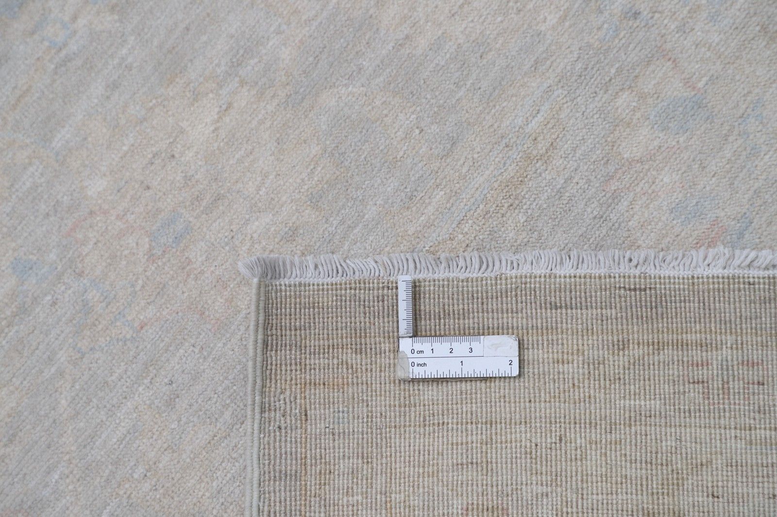 3x11 Ft Hand Knotted Hallway Runner Rug. Beige Wool Rug For Kitchen And Corridor photo 1905.0
