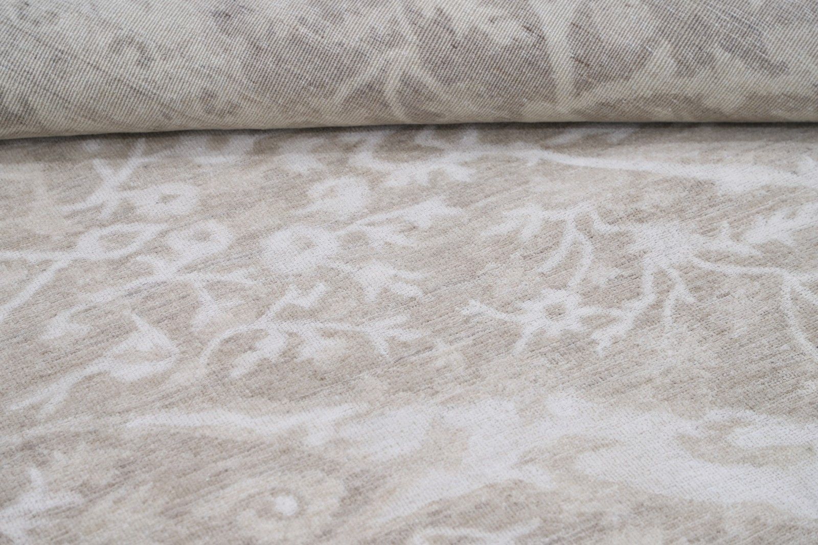 10x13,3 ft Traditioneel Handgeknoopt Oushak Vloerkleed, Beige Bloemmotief Tapijt photo 7034.0