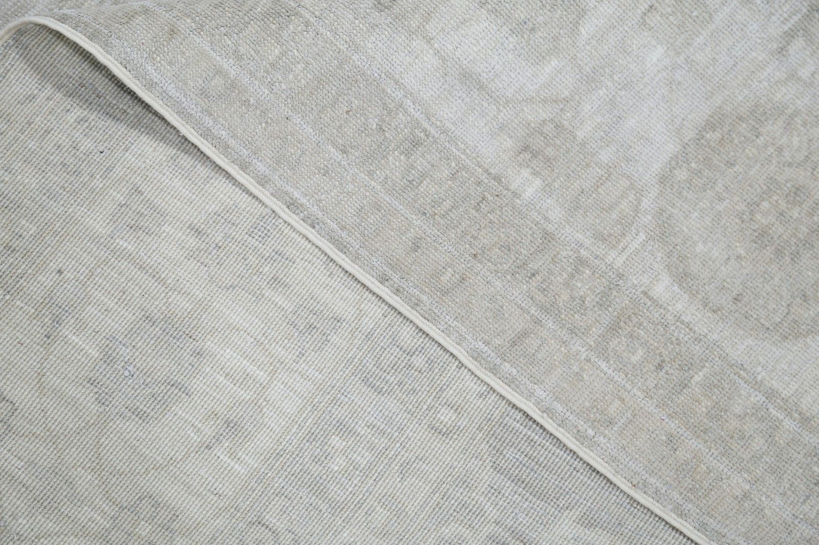 Grand tapis noué à la main 8 x 9,7 pi pour salon. Tapis en laine beige photo buy
