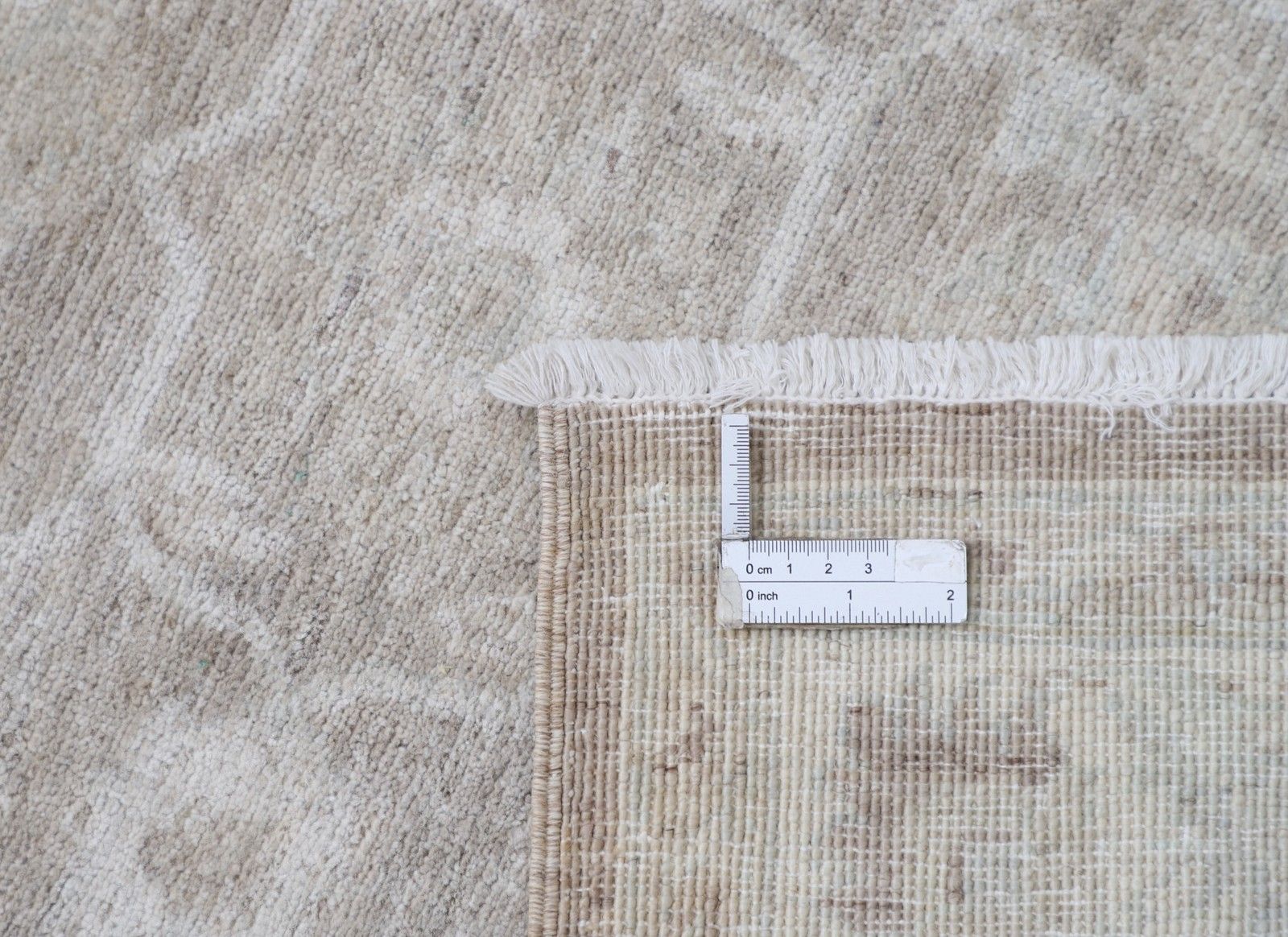 2,6 x 8,8 ft beige loper voor hal. Keukenkleed. Handgeknoopt gangkleed photo 1124.0