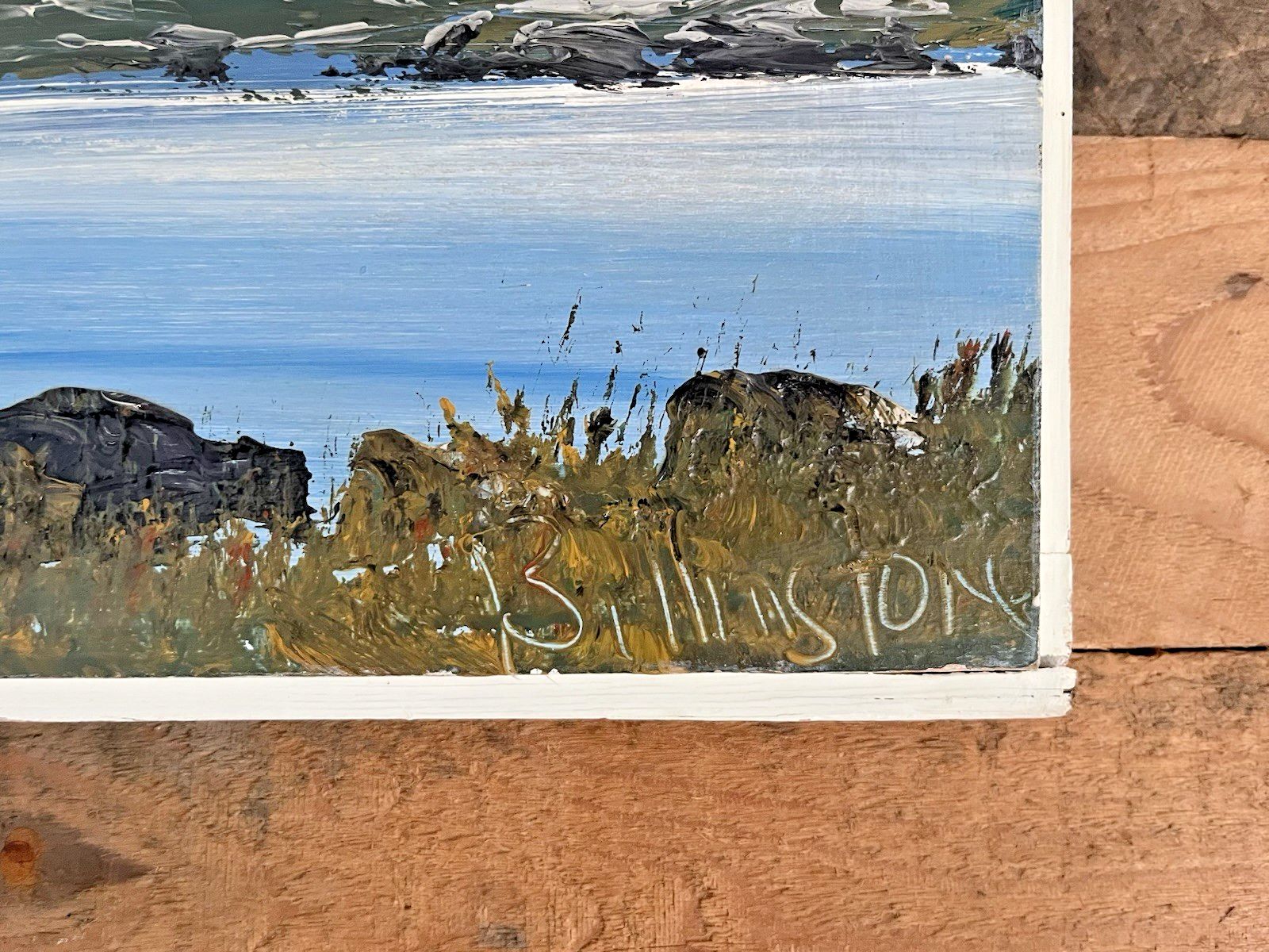 Vintage Original Oil On Panel Painting North Wales Mountains Landscape Snowdonia photo Art