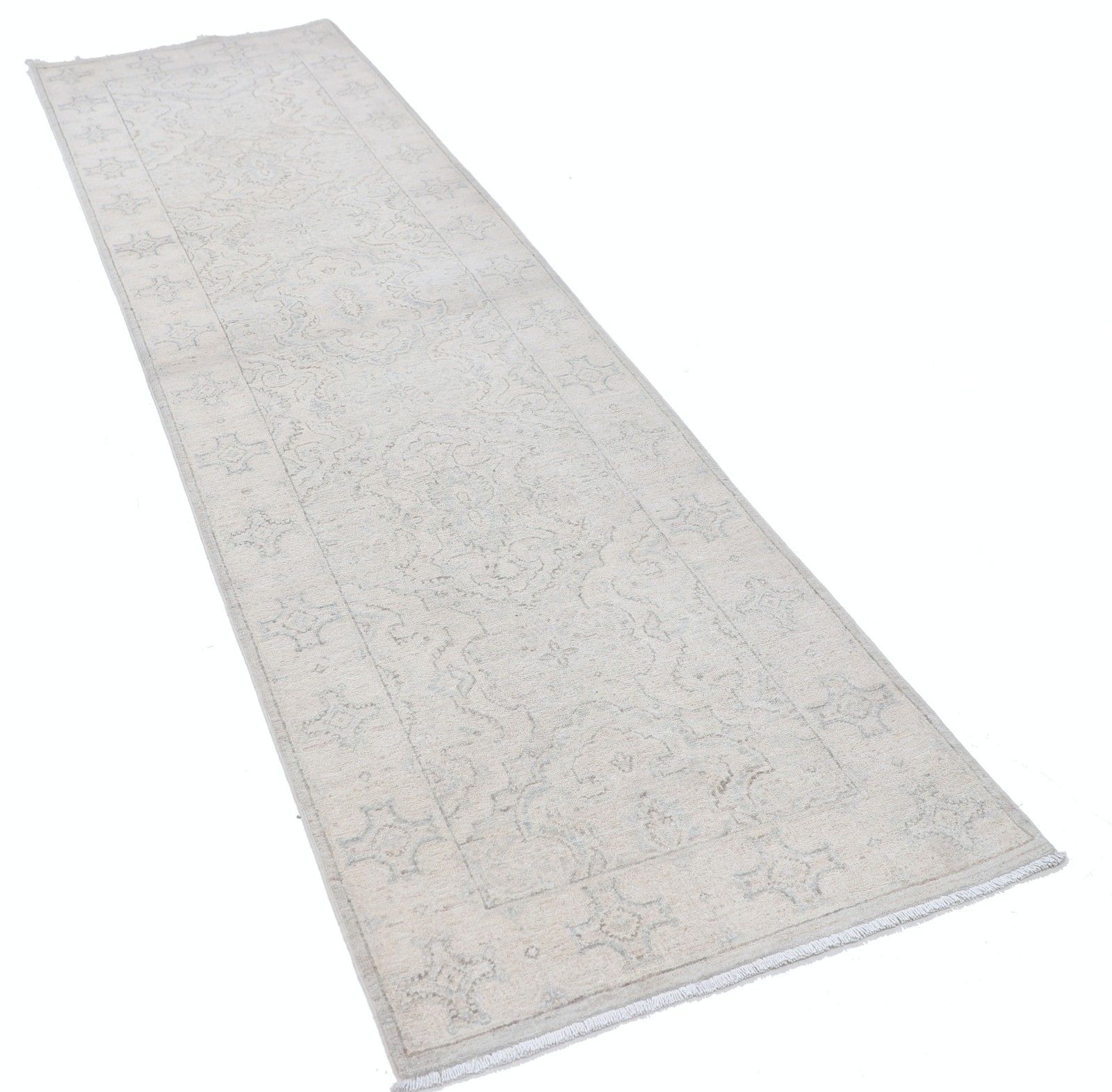 2.7x9.7 Ft Beige Hallway Rug. Kitchen Runner Rug. Handknotted Corridor Rug photo furniture
