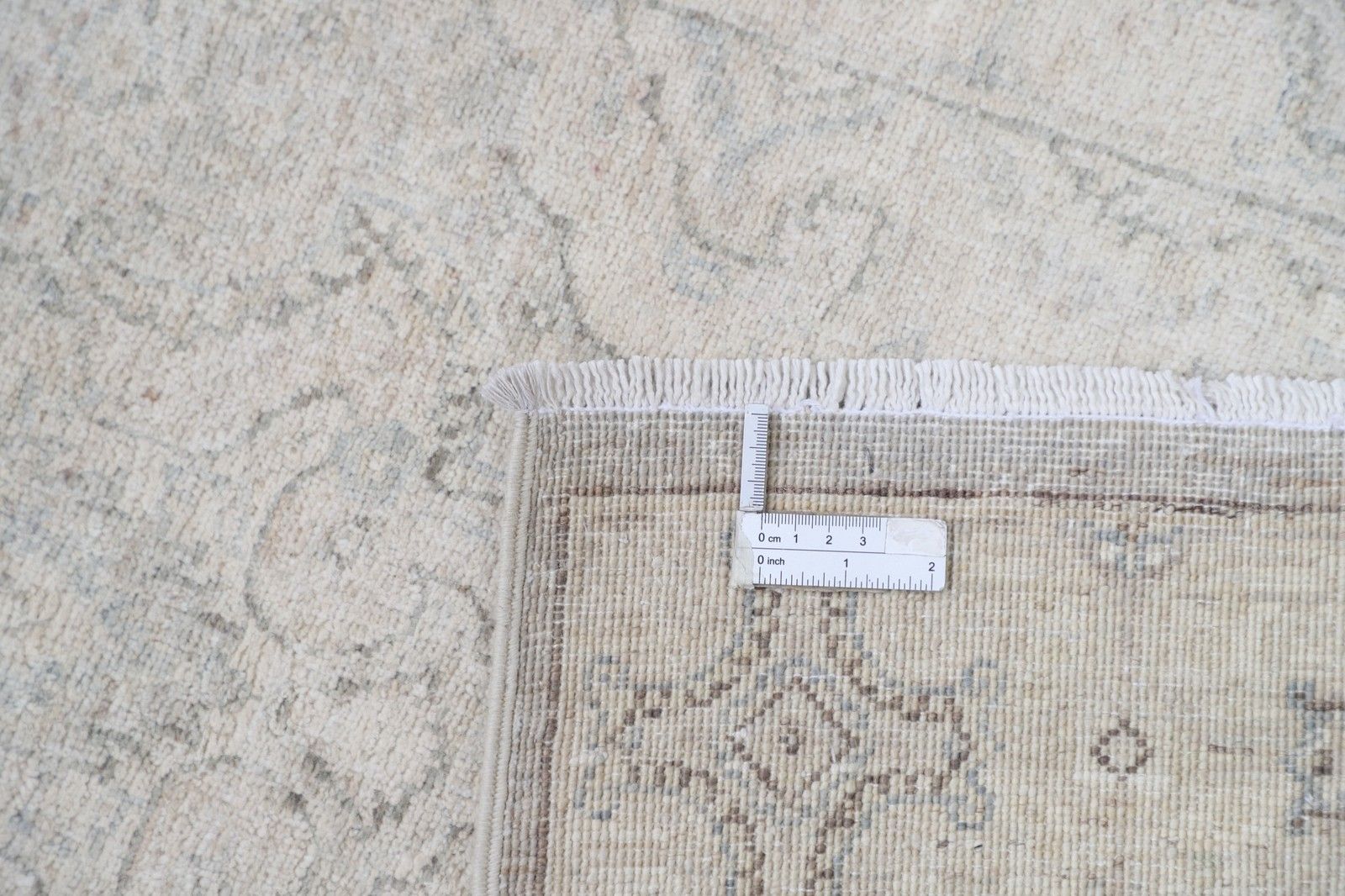 2.7x9.7 Ft Beige Hallway Rug. Kitchen Runner Rug. Handknotted Corridor Rug photo 1260.0