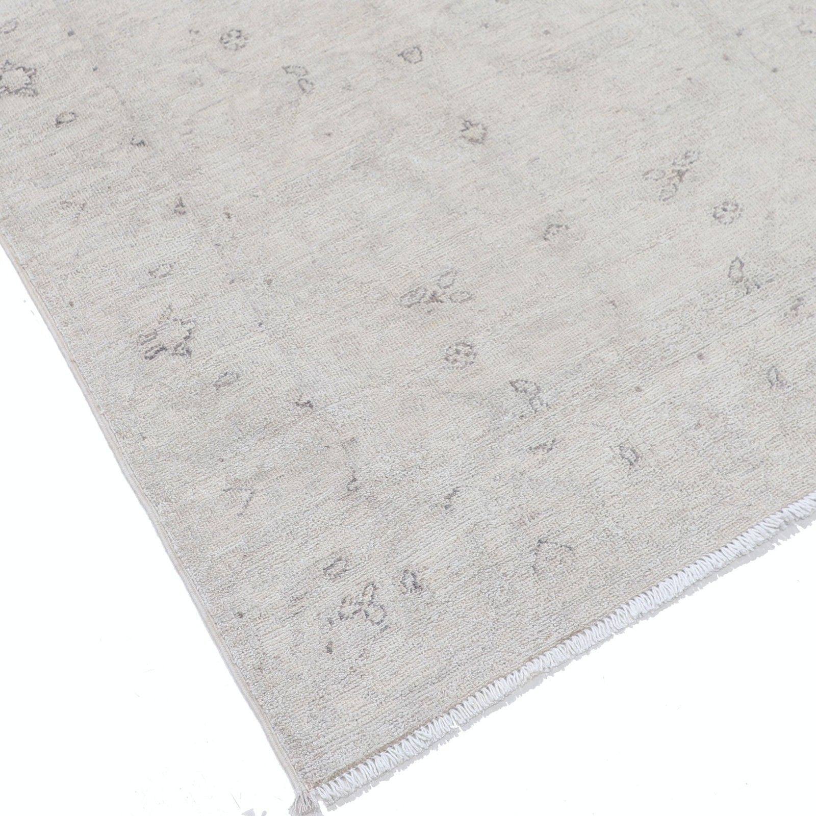 Tapis d'appoint turc traditionnel noué à la main, 3 x 4,8 pi. Tapis en laine aux tons neutres photo vinterior