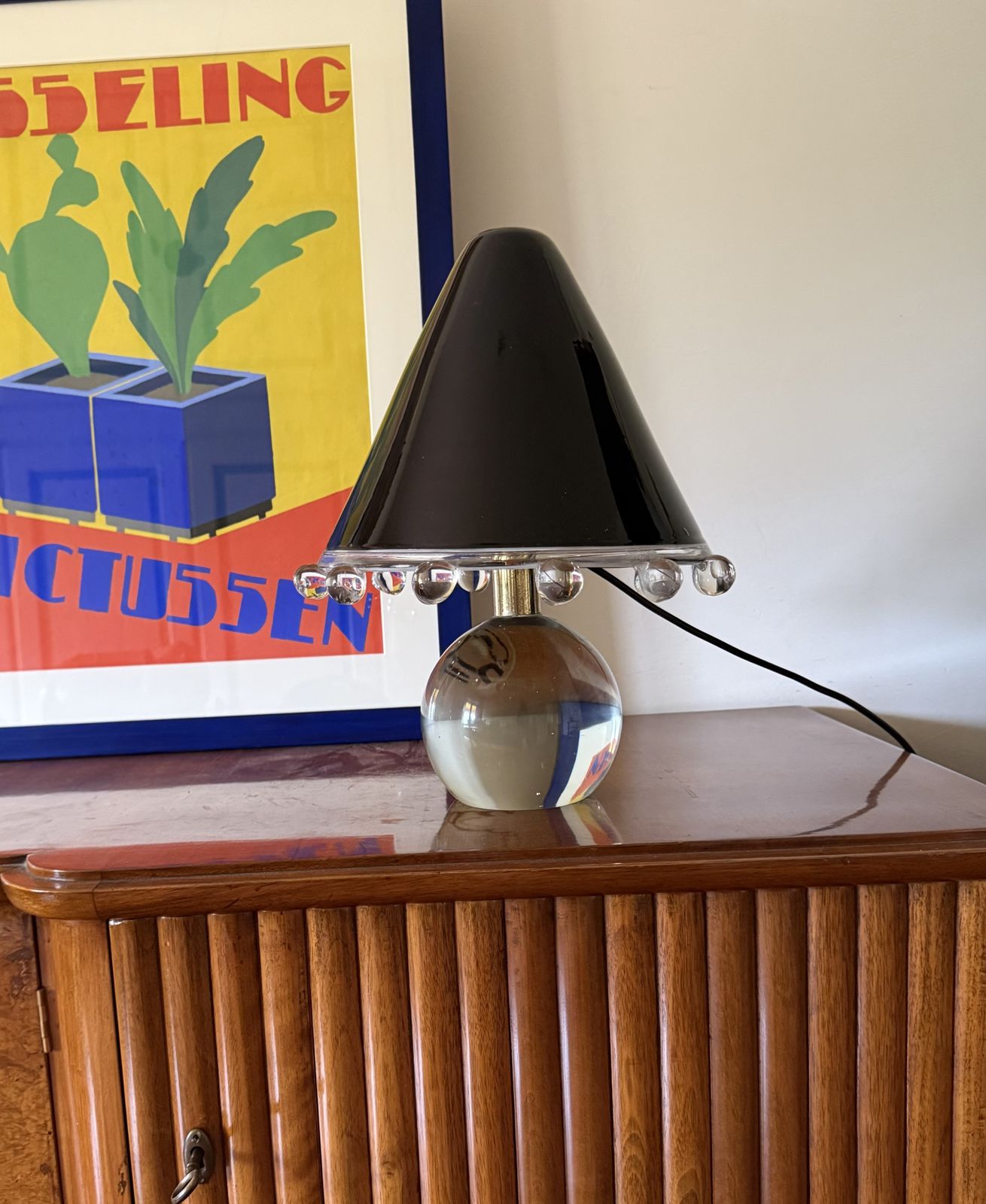 Murano Glass Table Lamp Mod. Budur, Roberto Pamio, Leucos Italy, 1970s photo furniture