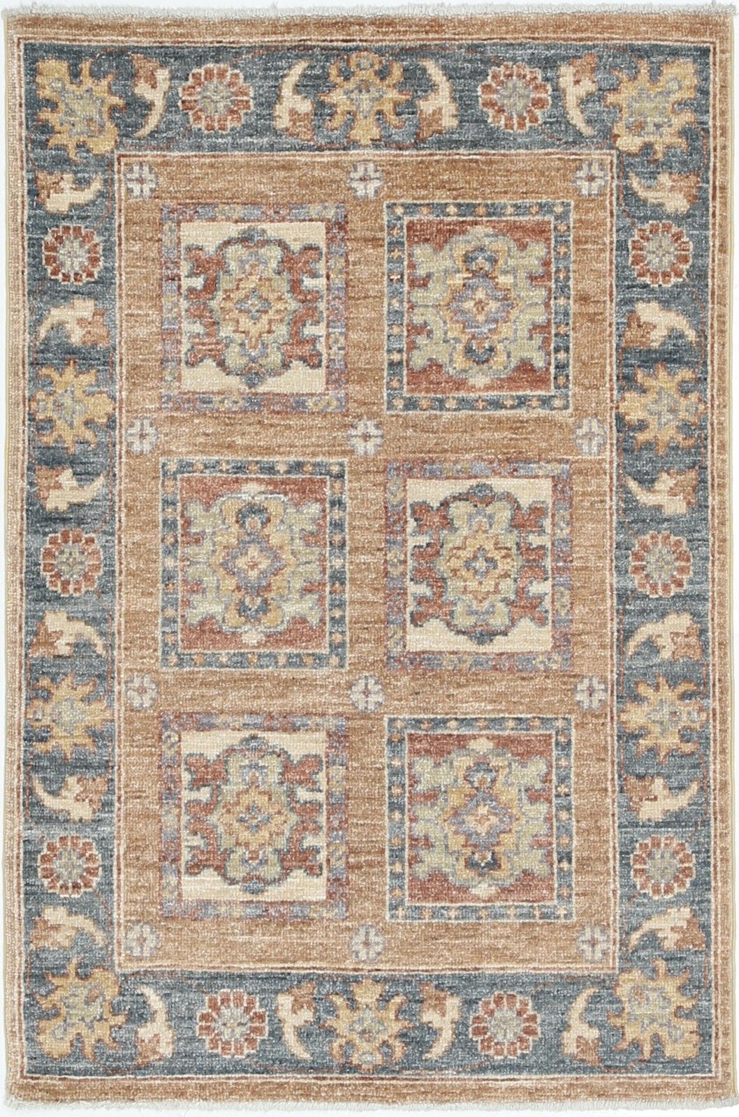 2x3 Ft Traditional Turkish Accent Rug. Handknotted Small Entryway Rug. 100% Wool