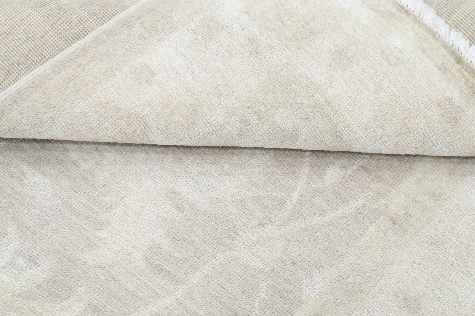 2,7x4,2 ft traditioneel handgeknoopt beige accentkleed voor slaapkamer en entree photo Textiel