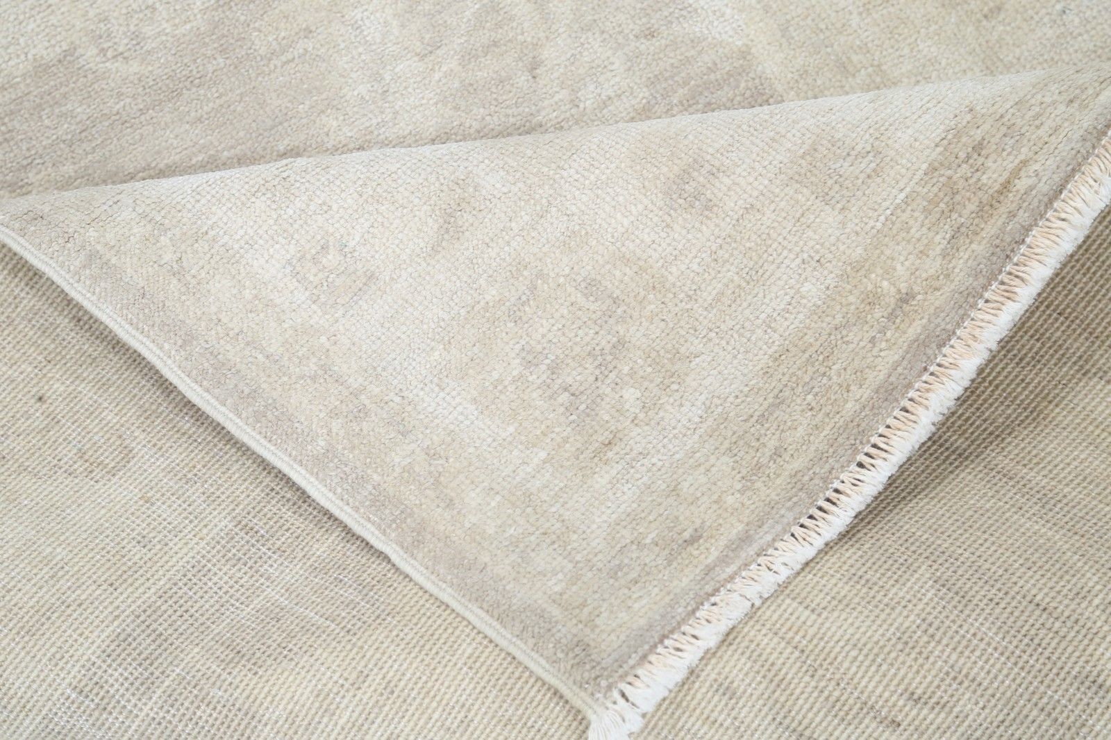 2,7x4,2 ft traditioneel handgeknoopt beige accentkleed voor slaapkamer en entree photo 557.0