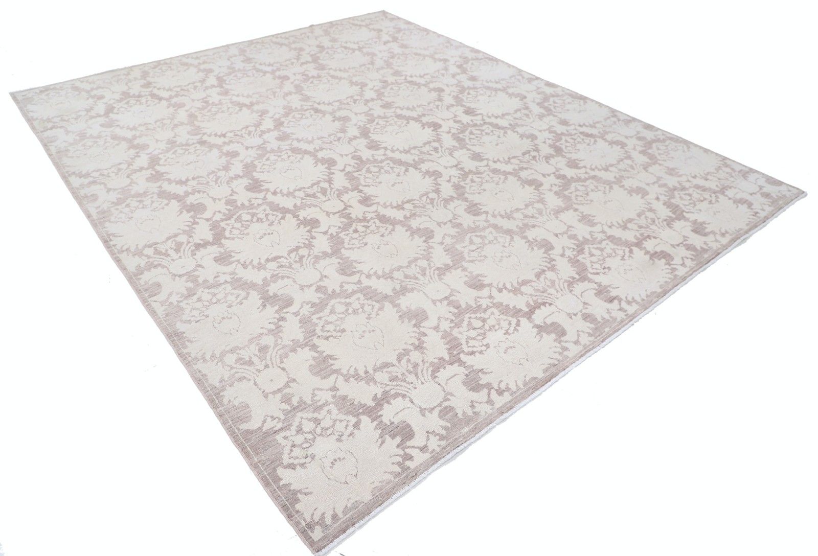 8.3x9.7 Ft Hand Knotted Wool Large Area Rug In Soft Tones. Decorative Carpet photo furniture