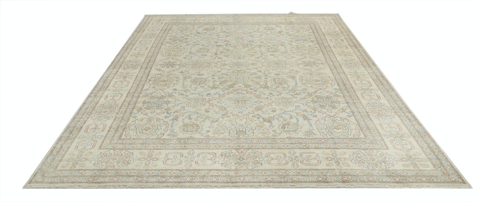 Tapis noué à la main 242 x 333 cm. 100 % laine. Tapis traditionnel beige photo furniture