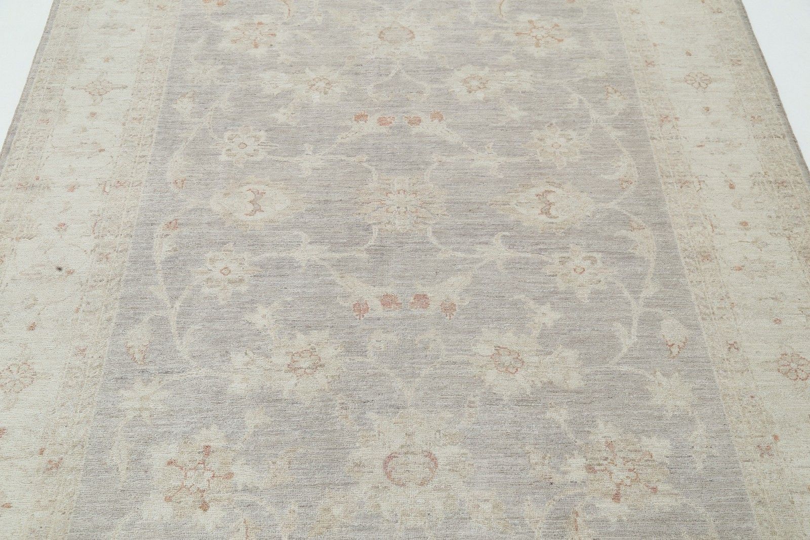 5.5x8.2 Ft 100% Wool Hand Knotted Floral Turkish Area Rug For Living Room photo 2178.0