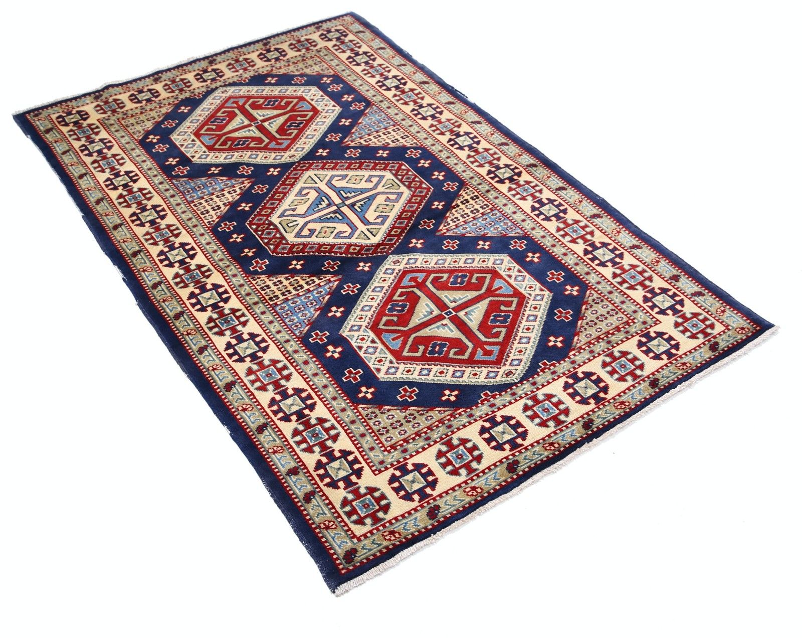 3,3x5 Ft Handgeknoopt Tribal Accent Vloerkleed. Geometrisch Vloerkleed voor Entree en Slaapkamer photo furniture