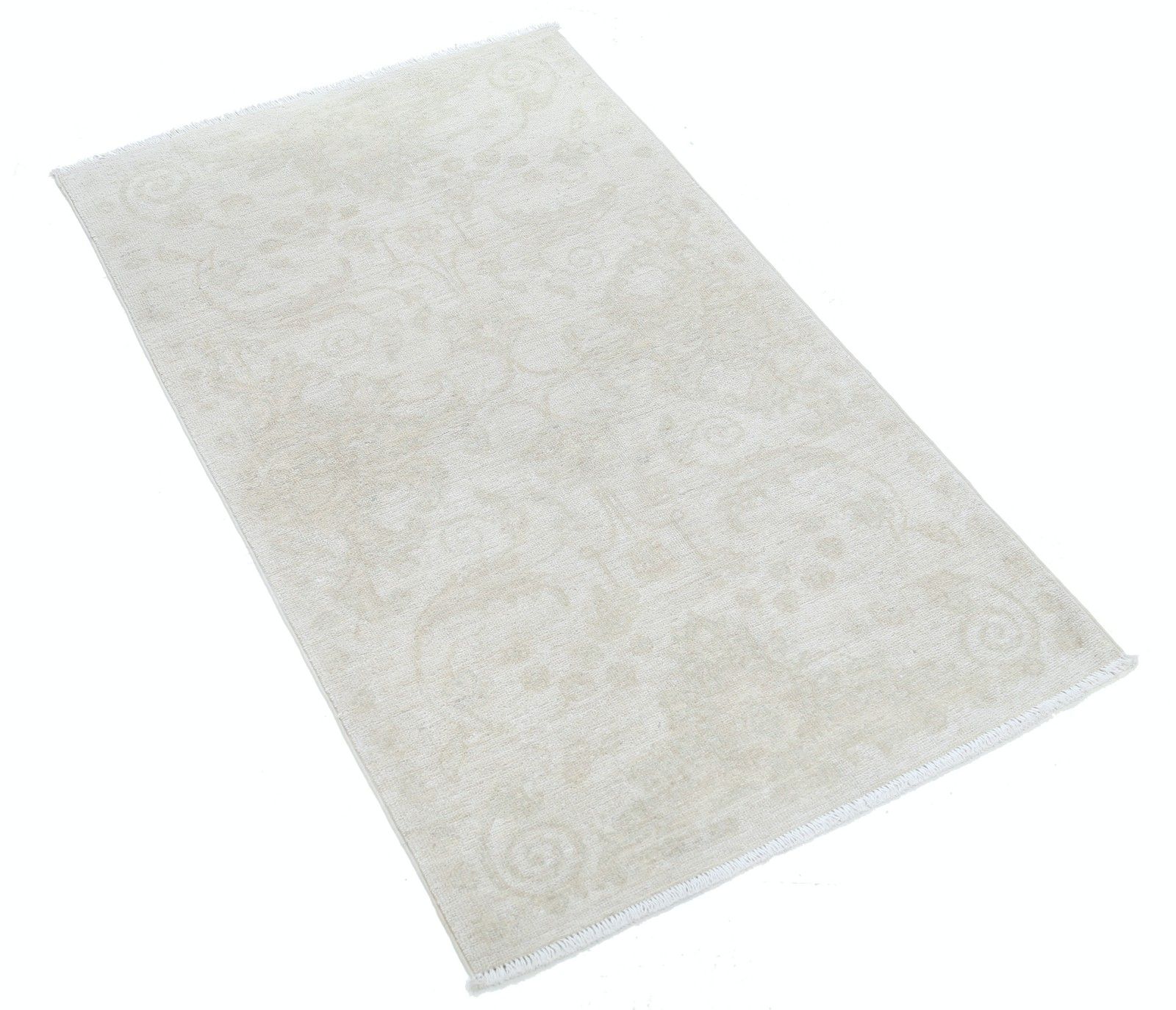 2,6x4,4 ft handgeknoopt beige Turks wollen vloerkleed met allover bloemmotief photo furniture