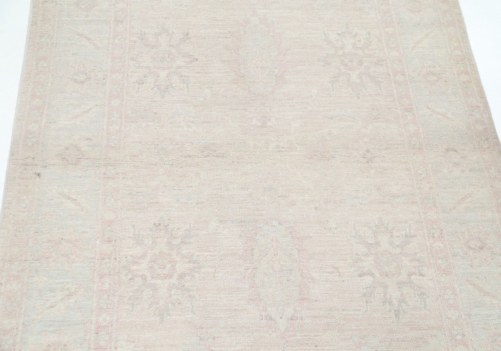 Tapis en laine noué à la main, motif floral traditionnel, beige, 100 % laine, 1 x 1,50 m environ photo for sale