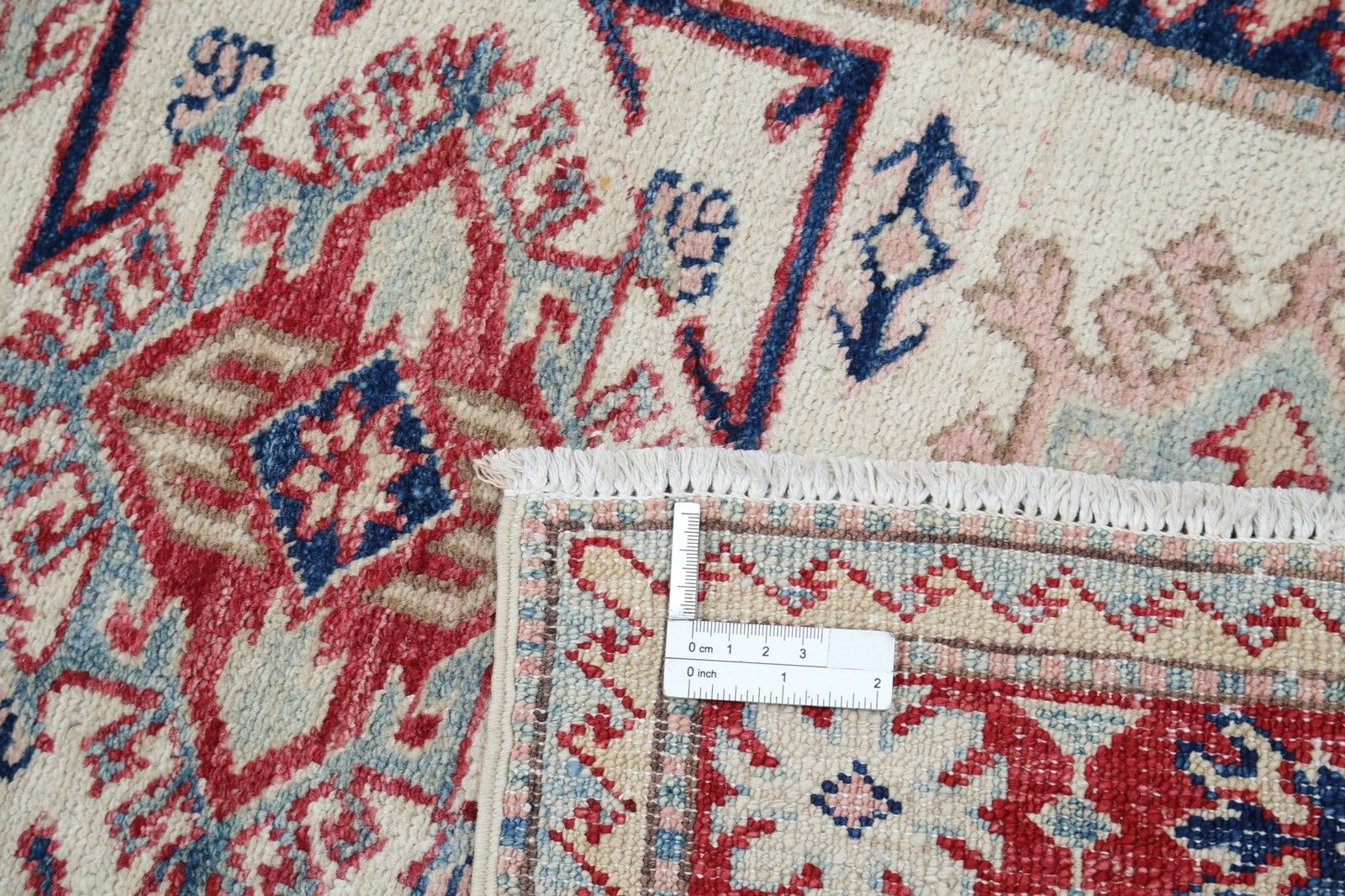 Tapis de couloir noué à la main 72 x 199 cm, tapis de couloir en laine beige pour cuisine photo buy