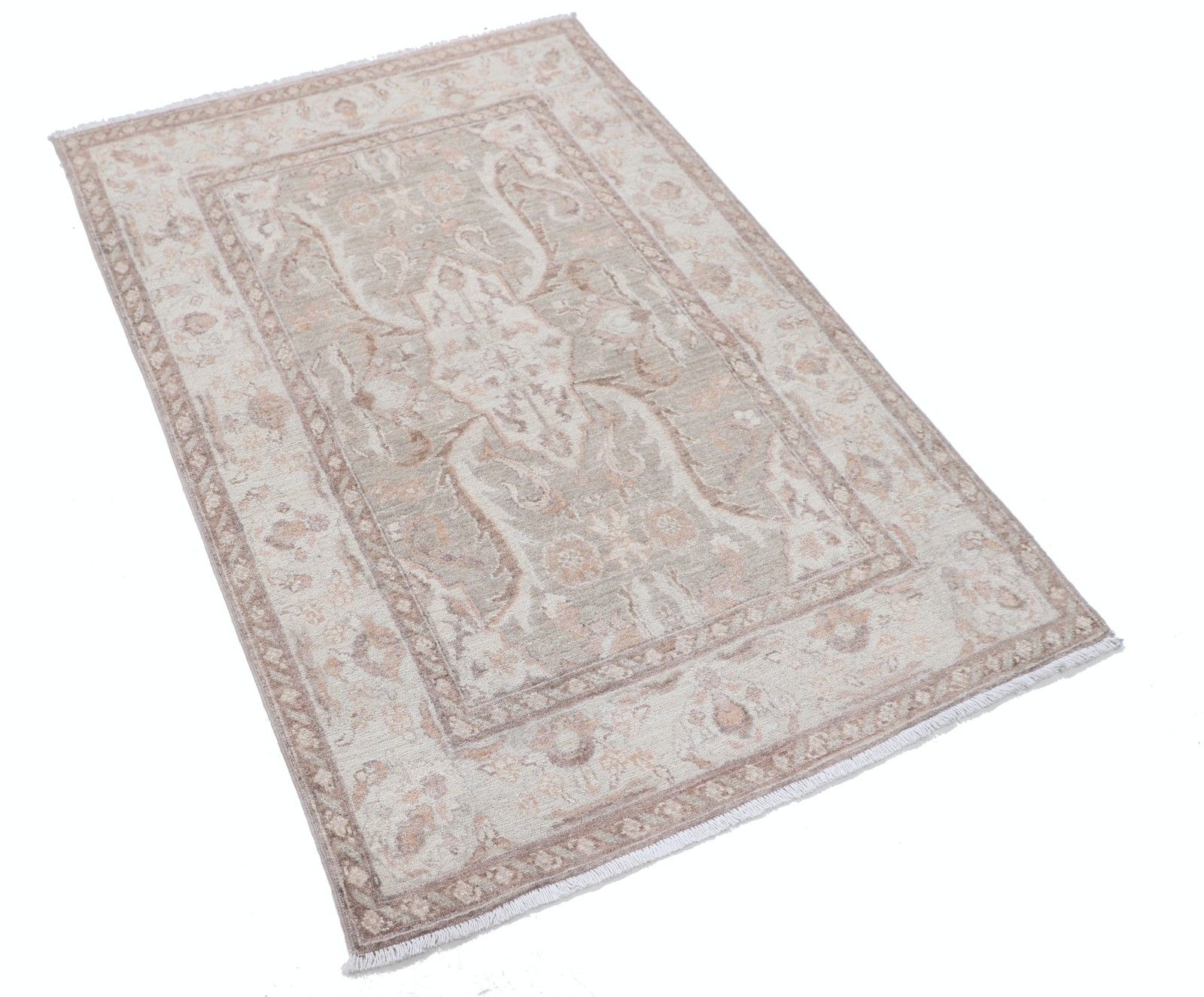 Tapis d'appoint traditionnel noué à la main, 3 x 4,6 pi. Tapis en laine à motifs floraux dans des tons doux photo furniture